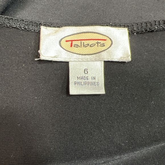 Talbots LBD Women's Faux Wrap 3/4 Sleeve Stretch Career Classic Size 6 - Picture 6 of 13